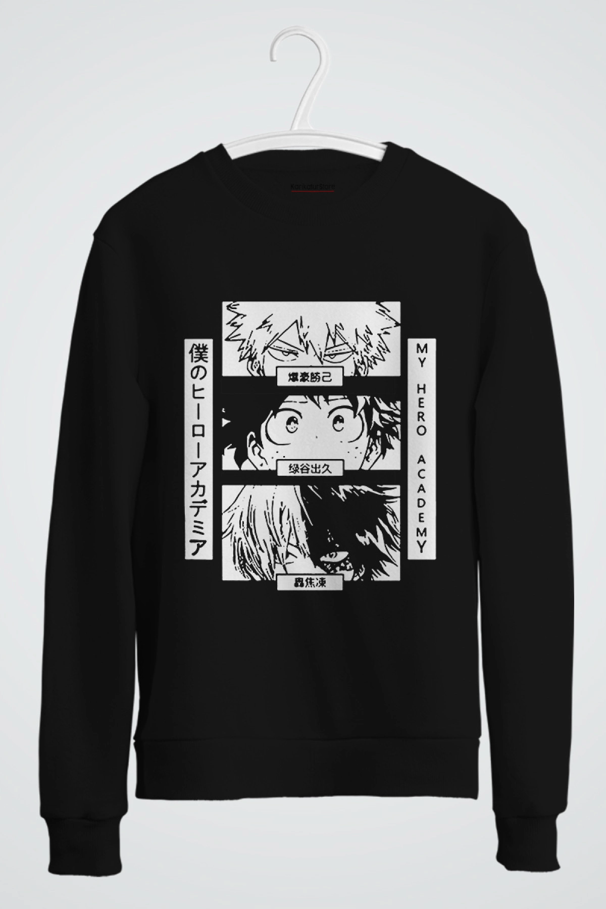 My Hero Academia Bakugo Izuku Todoroki Anime Baskılı Sweatshirt