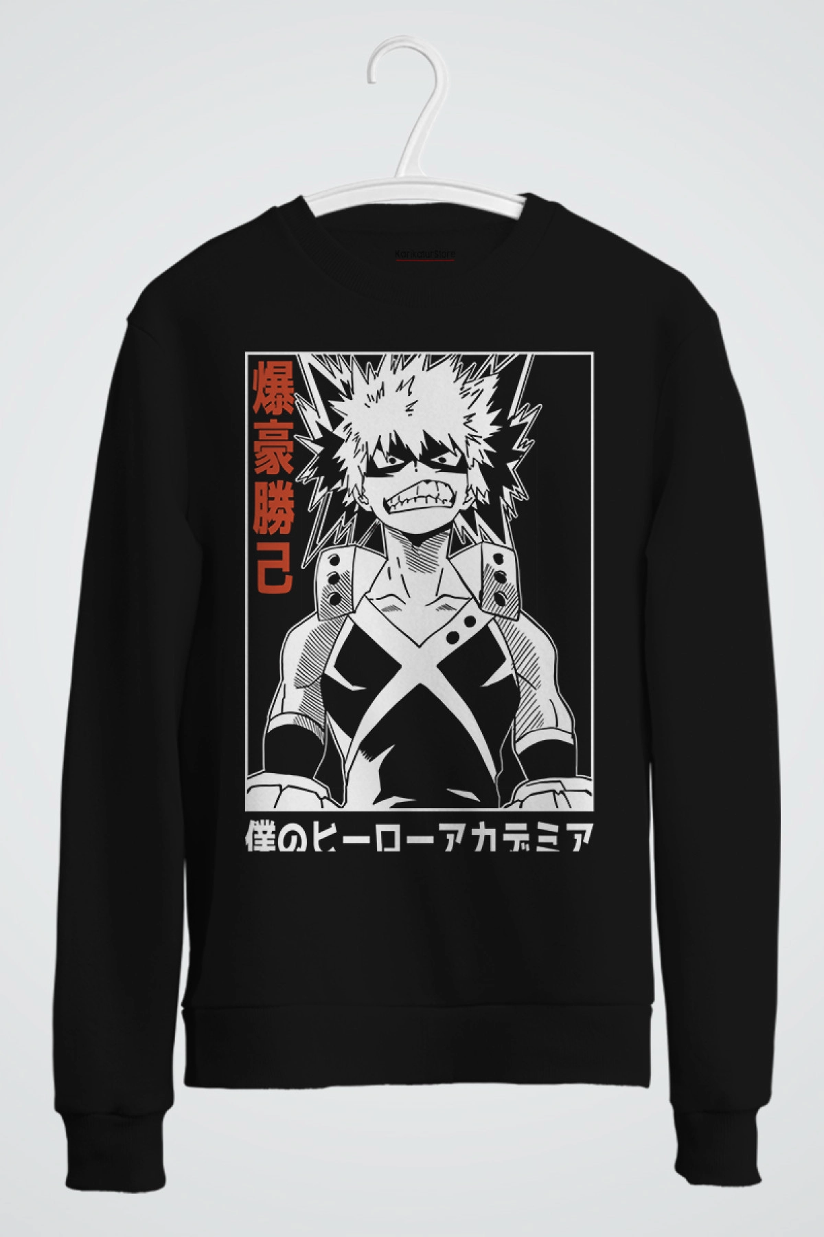 Bakugo Katsuki My Hero Academia Anime Baskılı Sweatshirt