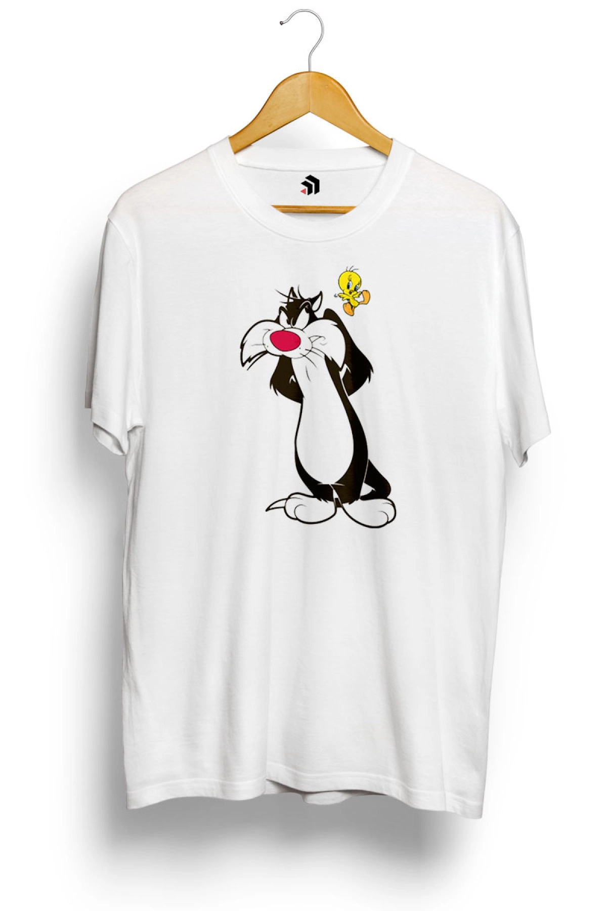 Looney Tunes Sylvester And Tweety Pose Baskılı Tişört