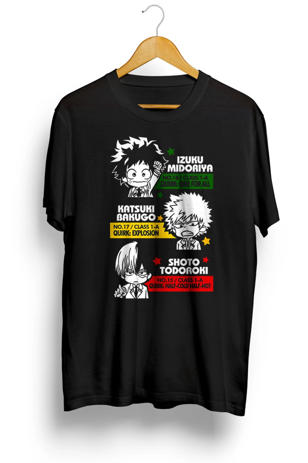 Deku, Kachan, and Todoroki Anime Baskılı Tişört