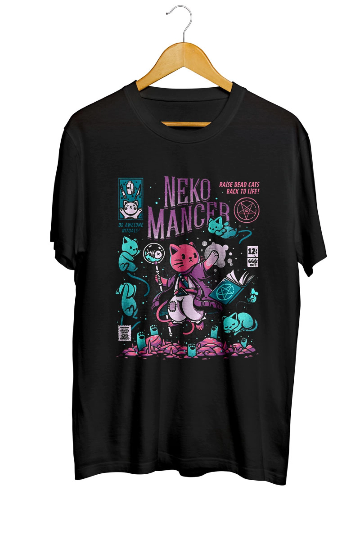 Neko Mancer Raise Dead Cats Back To Life Anime Tişört