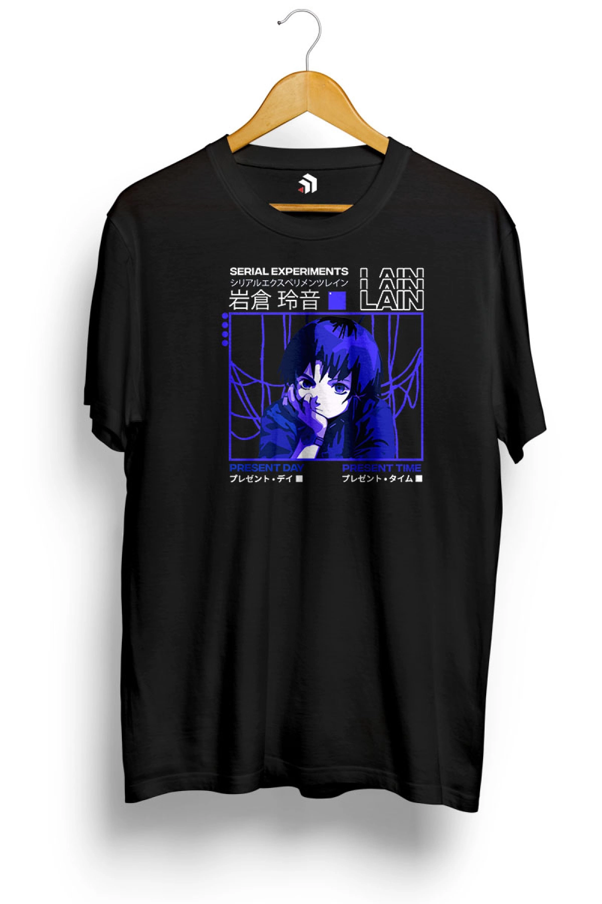 Serial Experiments Lain Darker Anime Baskılı Tişört