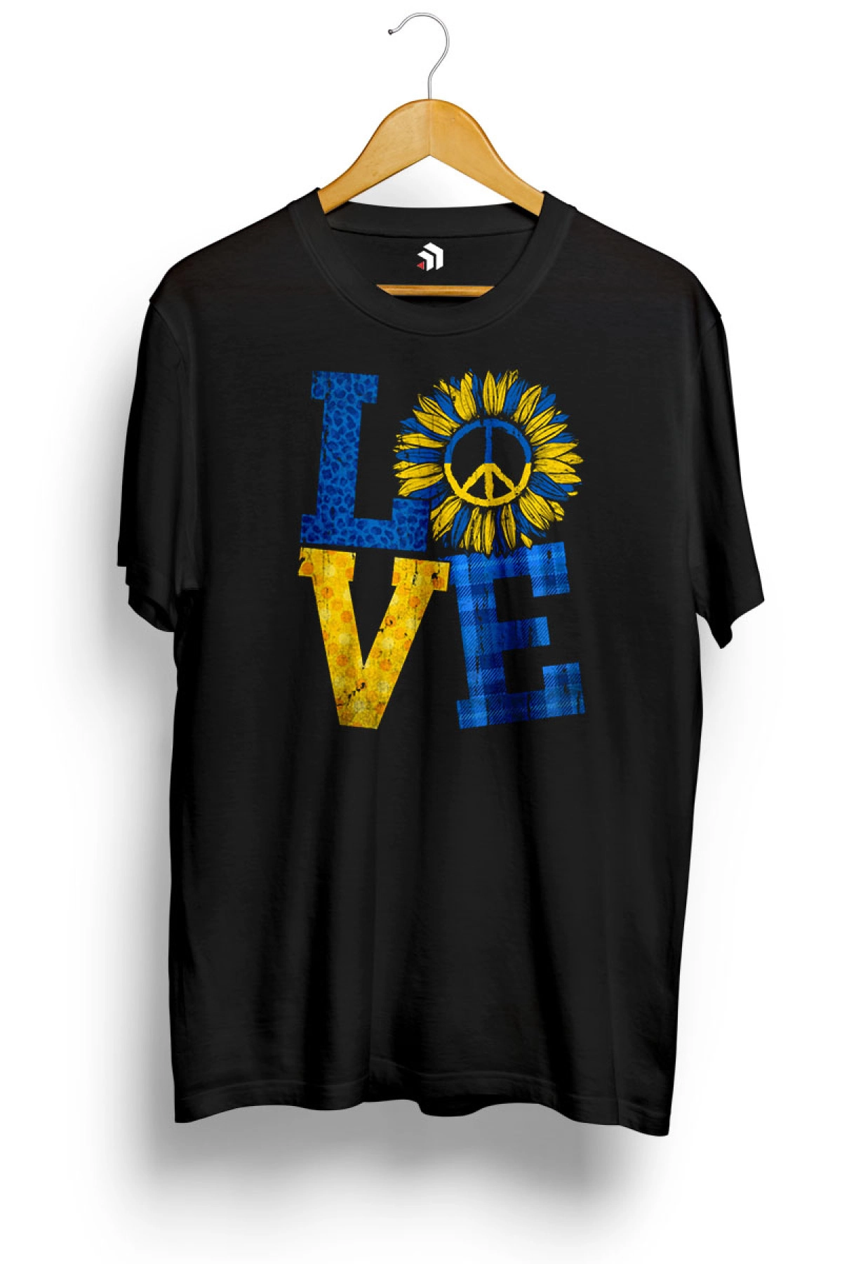 Sunflower Ukraine Love Peace - Ukrayna Bayrağı Baskılı Tişört