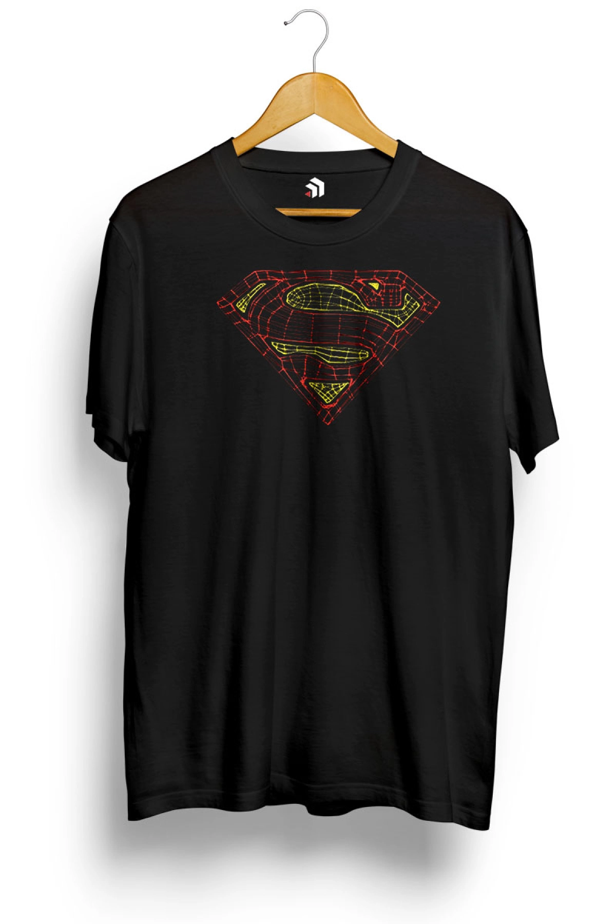 Superman Logo Line Art Baskılı Tişört