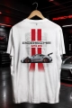 Porsche 911 GT3 RS Spor Araba Tasarım Sırt Baskılı  Unisex Bisiklet Yaka Tişört